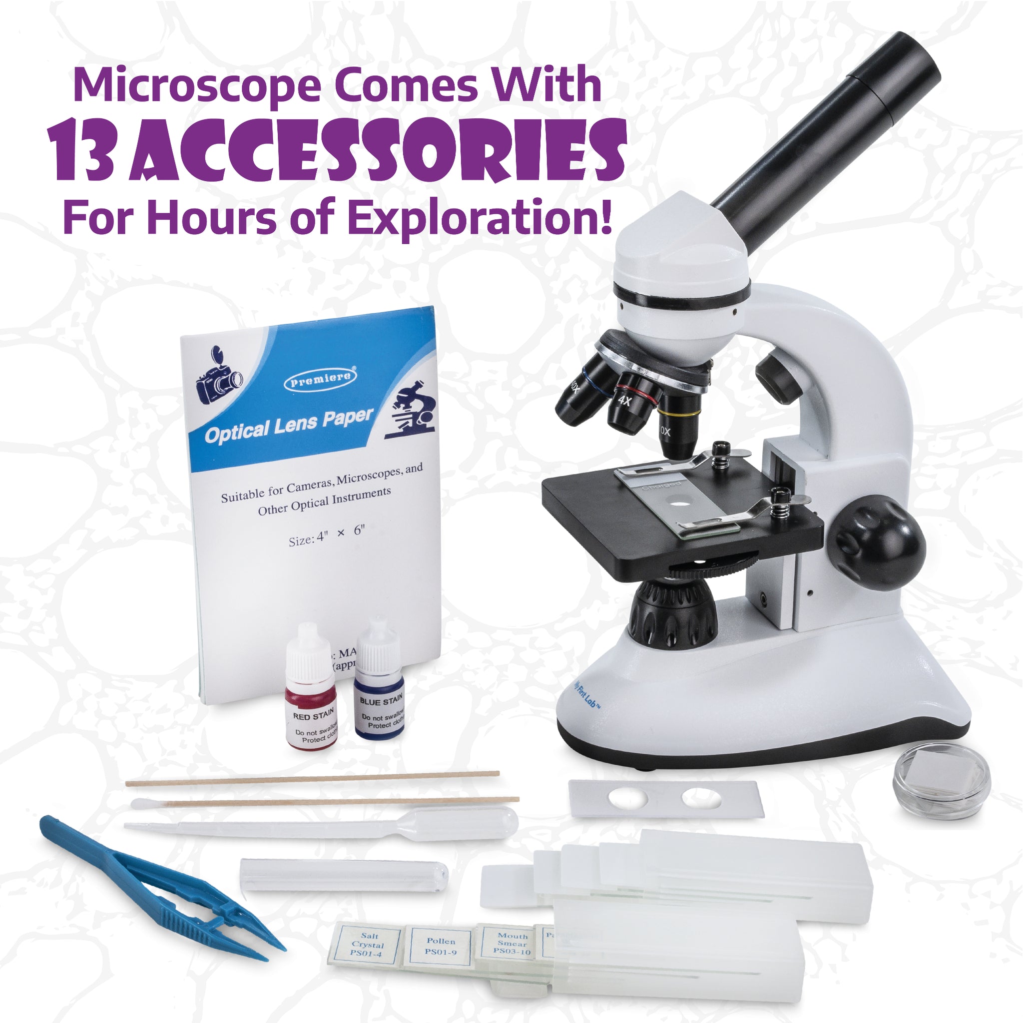 Duo Scope Kid's Microscope with 13 Accessories – My First Lab